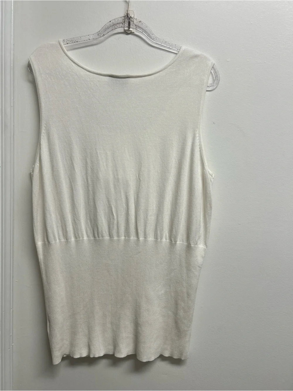 WhisperKnit Louis Dell'Olio Cream Scoop Neck Tank